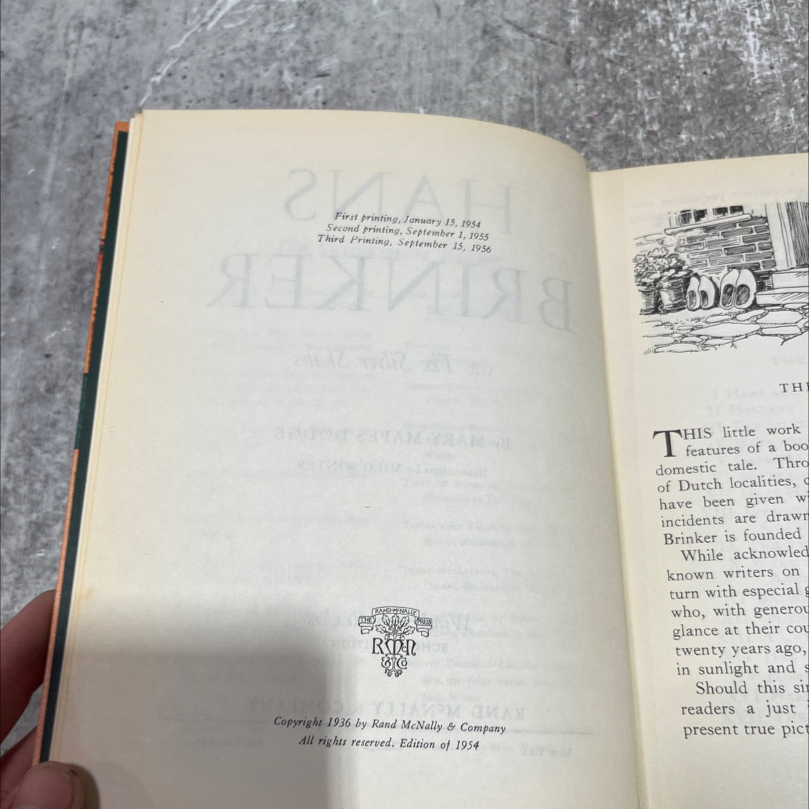 hans brinker or the silver skates book, by mary mapes dodge, 1956 Hardcover image 3