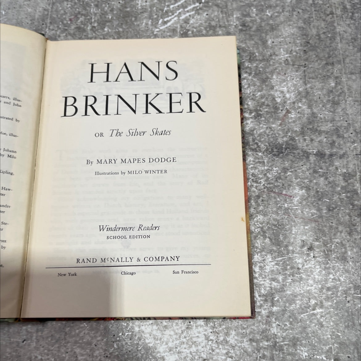 hans brinker or the silver skates book, by mary mapes dodge, 1956 Hardcover image 2