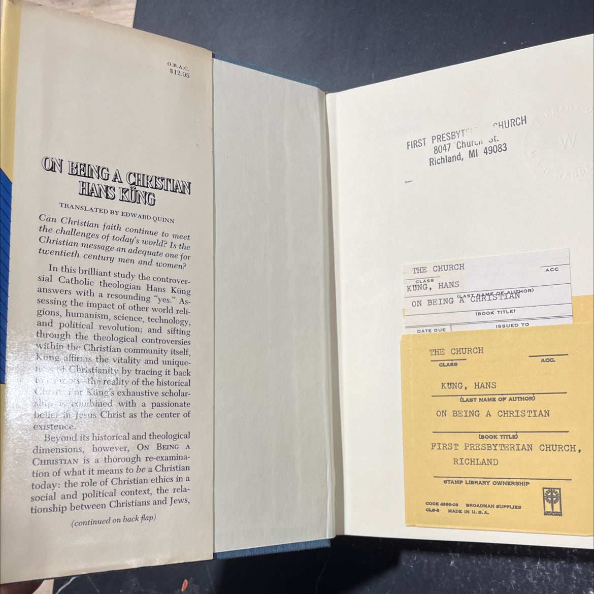 hans küng on being a christian book, by hans küng, 1976 Hardcover image 4