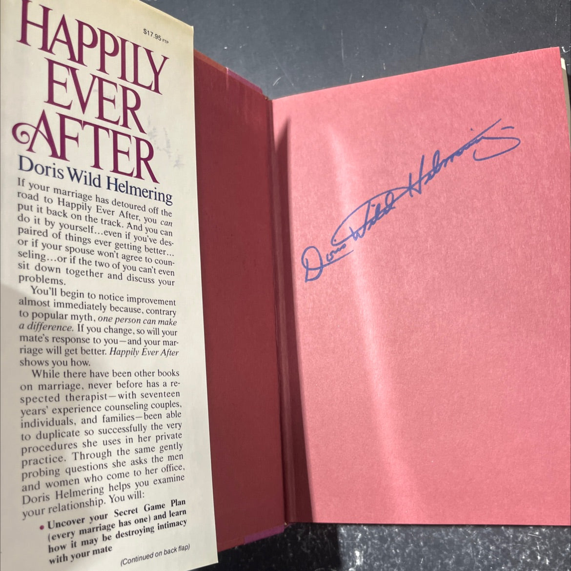 SIGNED happily ever after book, by Doris Wild Helmering, 1986 Hardcover, First Edition image 4