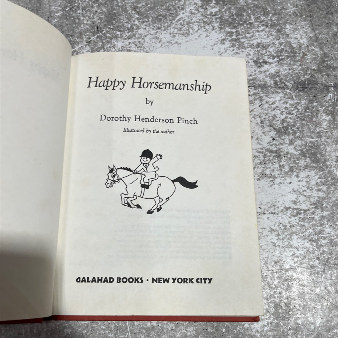 happy horsemanship book, by dorothy henderson pinch, 1966 Hardcover image 2