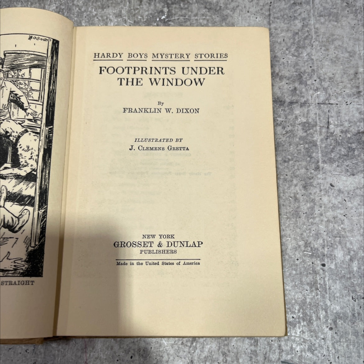 hardy boys mystery stories footprints under the window book, by franklin w. dixon, 1933 Hardcover image 2