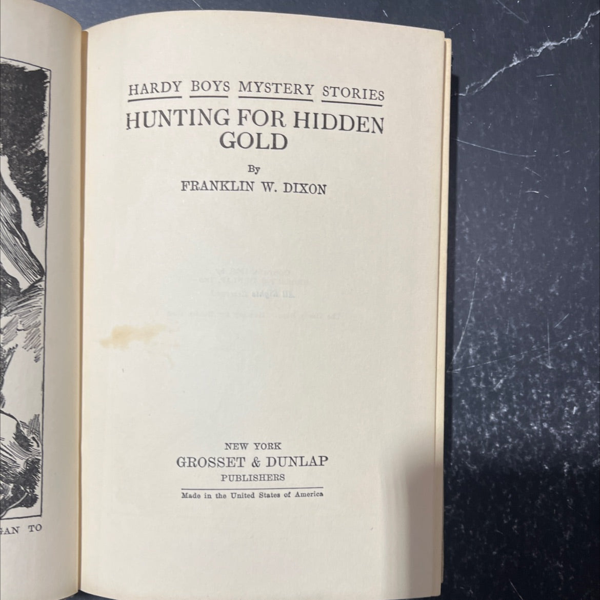 hardy boys mystery stories hunting for hidden gold book, by franklin w. dixon, 1928 Hardcover image 2