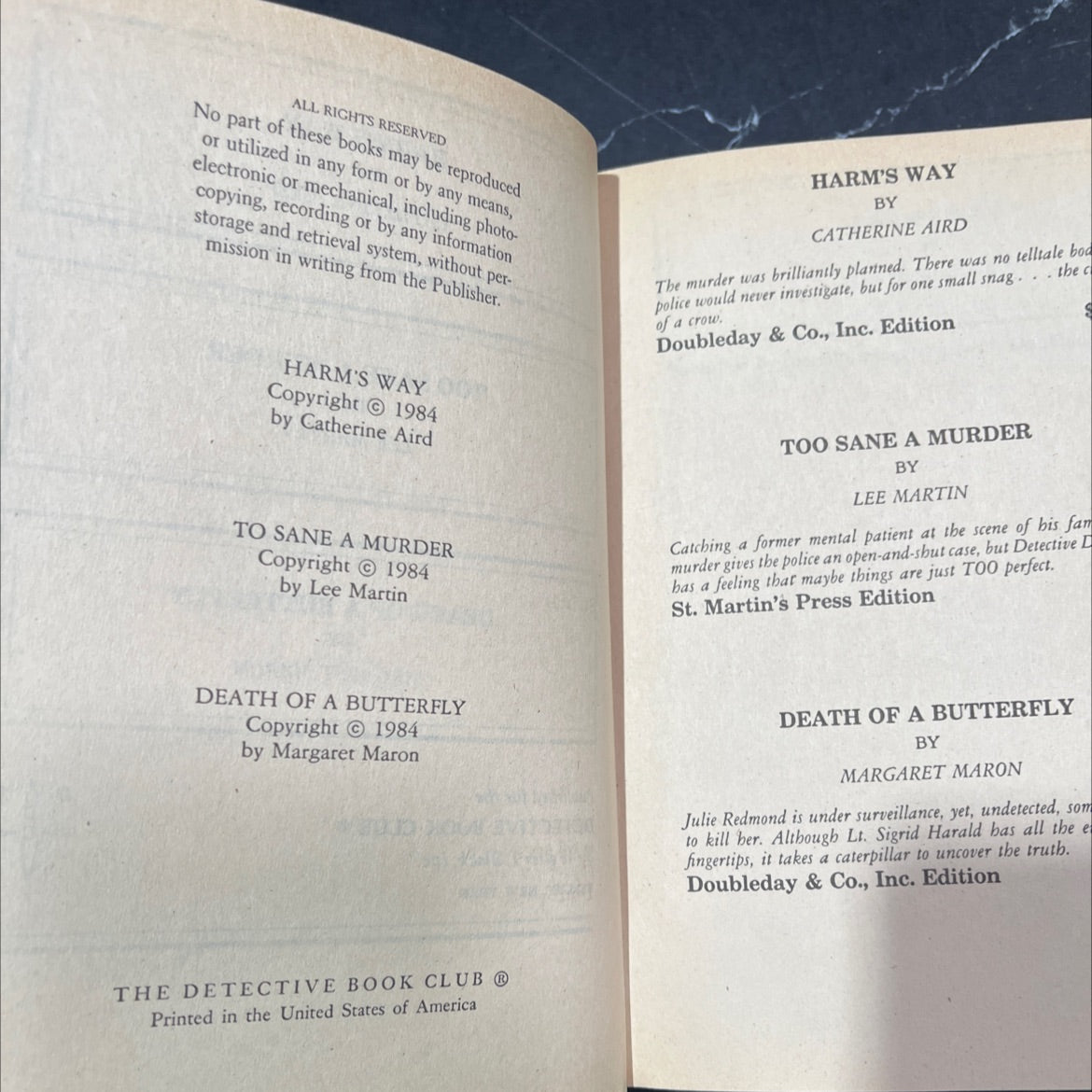 harm's way book, by catherine aird, 1984 Hardcover image 3