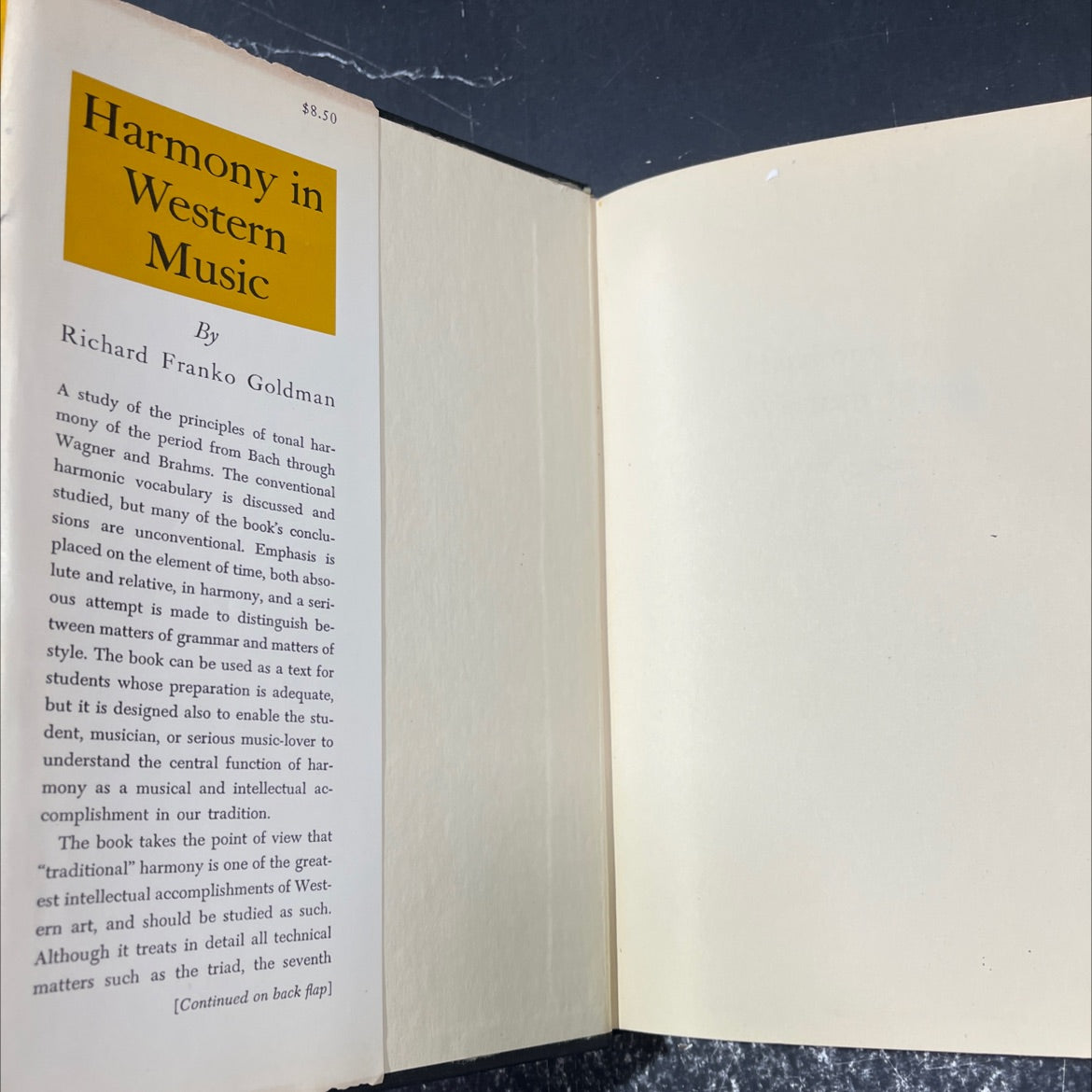 harmony in western music book, by richard franco goldman, 1965 Hardcover image 4
