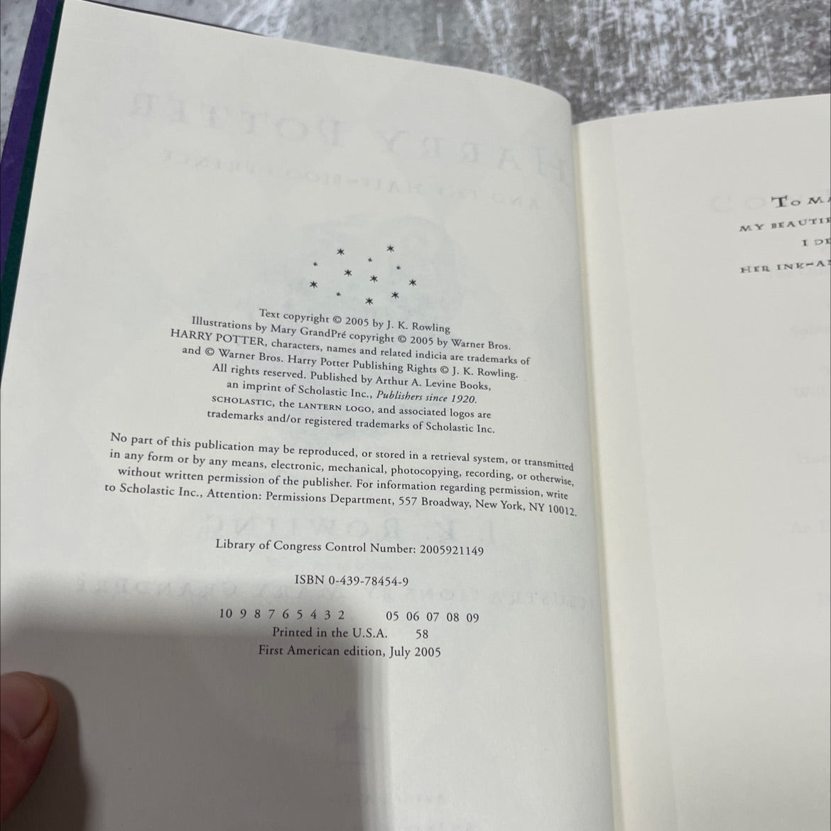 harry potter and the half-blood prince book, by j. k. rowling, 2005 Hardcover image 3