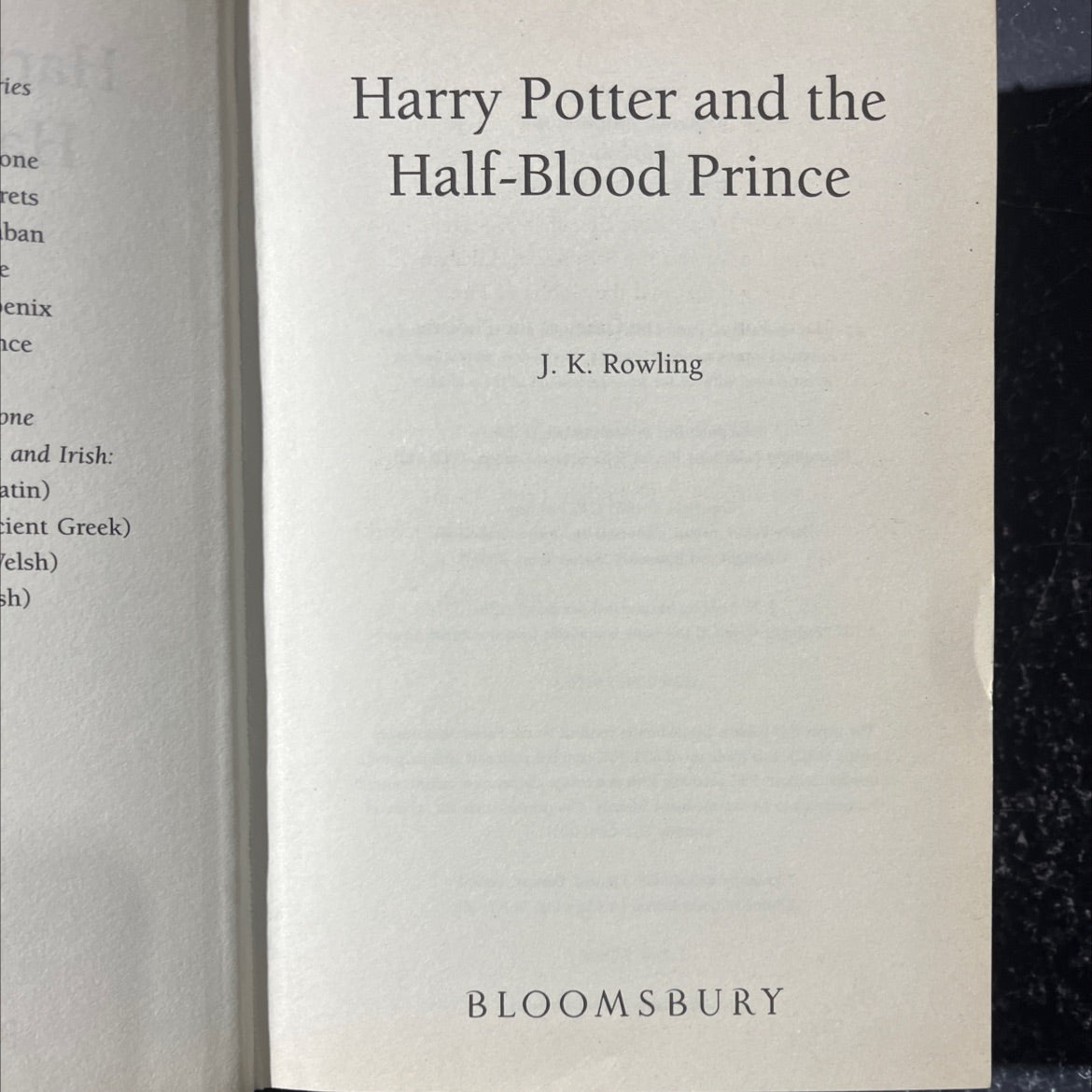 harry potter and the half-blood prince book, by j. k. rowling, 2005 Hardcover image 2
