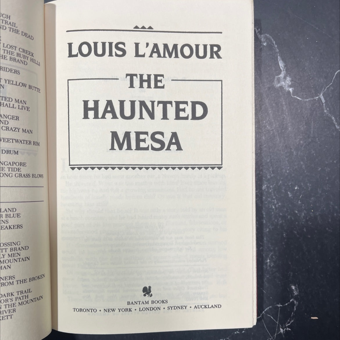 haunted mesa book, by louis l'amour, 1987 Hardcover image 2