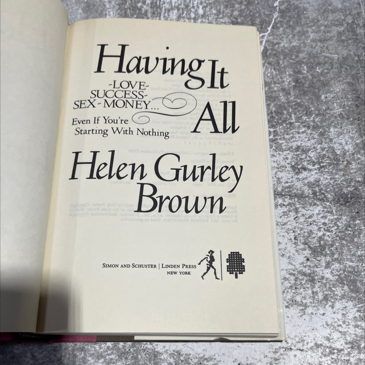 having it -love- success- sex-money... even if you're starting with nothing book, by Helen Gurley Brown, 1982 Hardcover image 2