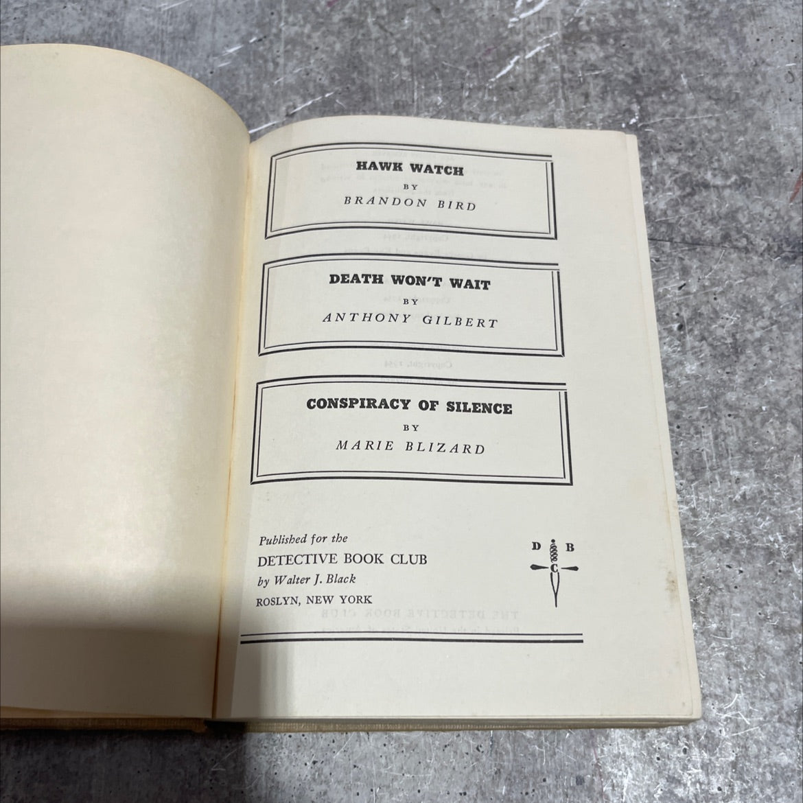 hawk watch book, by brandon bird, 1954 Hardcover image 2