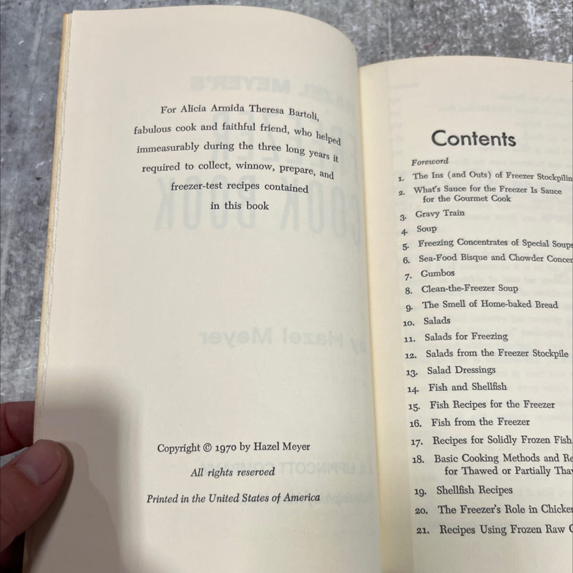hazel meyer's freezer 008 0 cook book book, by Hazel Meyer, 1970 Hardcover image 3