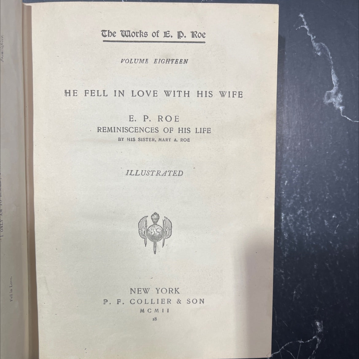 he fell in love with his wife book, by e. p. roe, 1902 Hardcover image 2