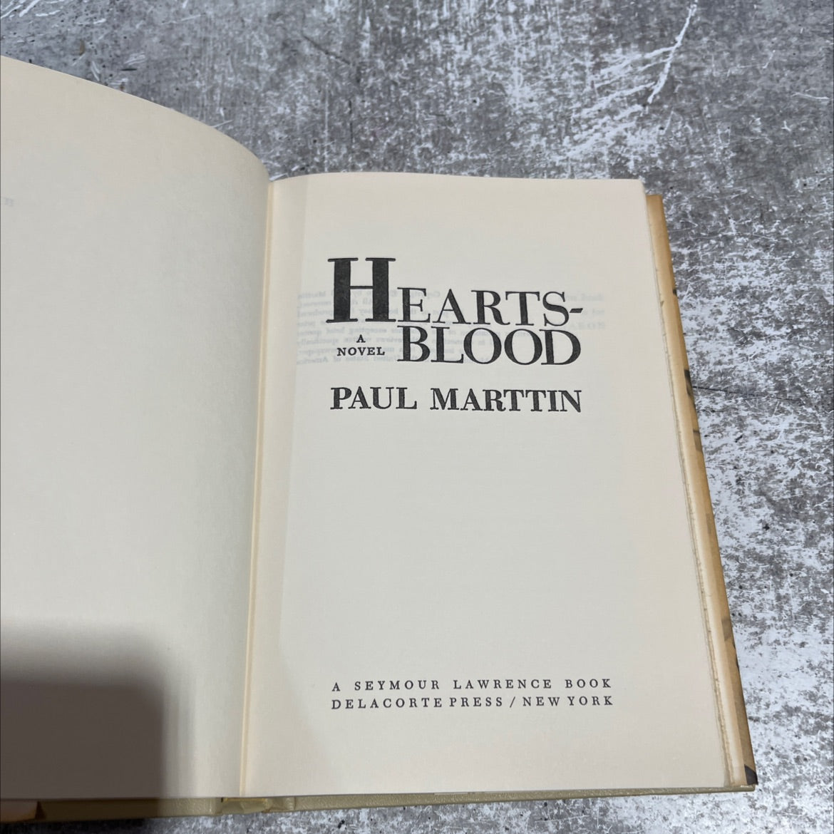 hearts - a novel book, by paul marttin, 1970 Hardcover image 2
