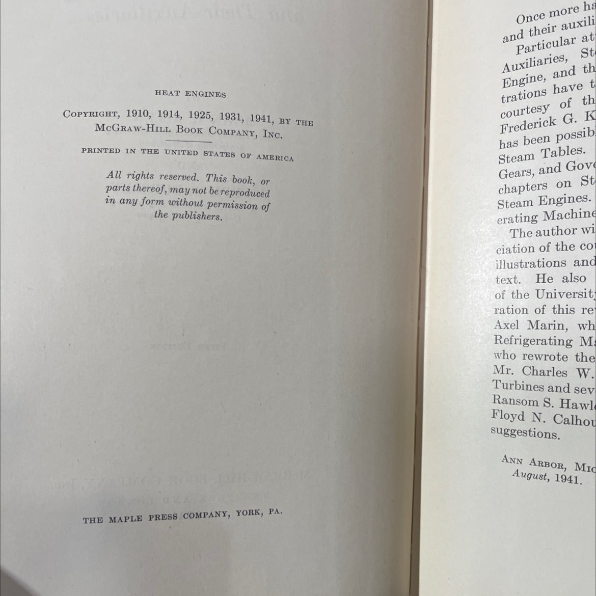 heat engines steam, gas, steam turbines and their auxiliaries book, by john r. allen, joseph a. bursley, 1941 Hardcover image 3