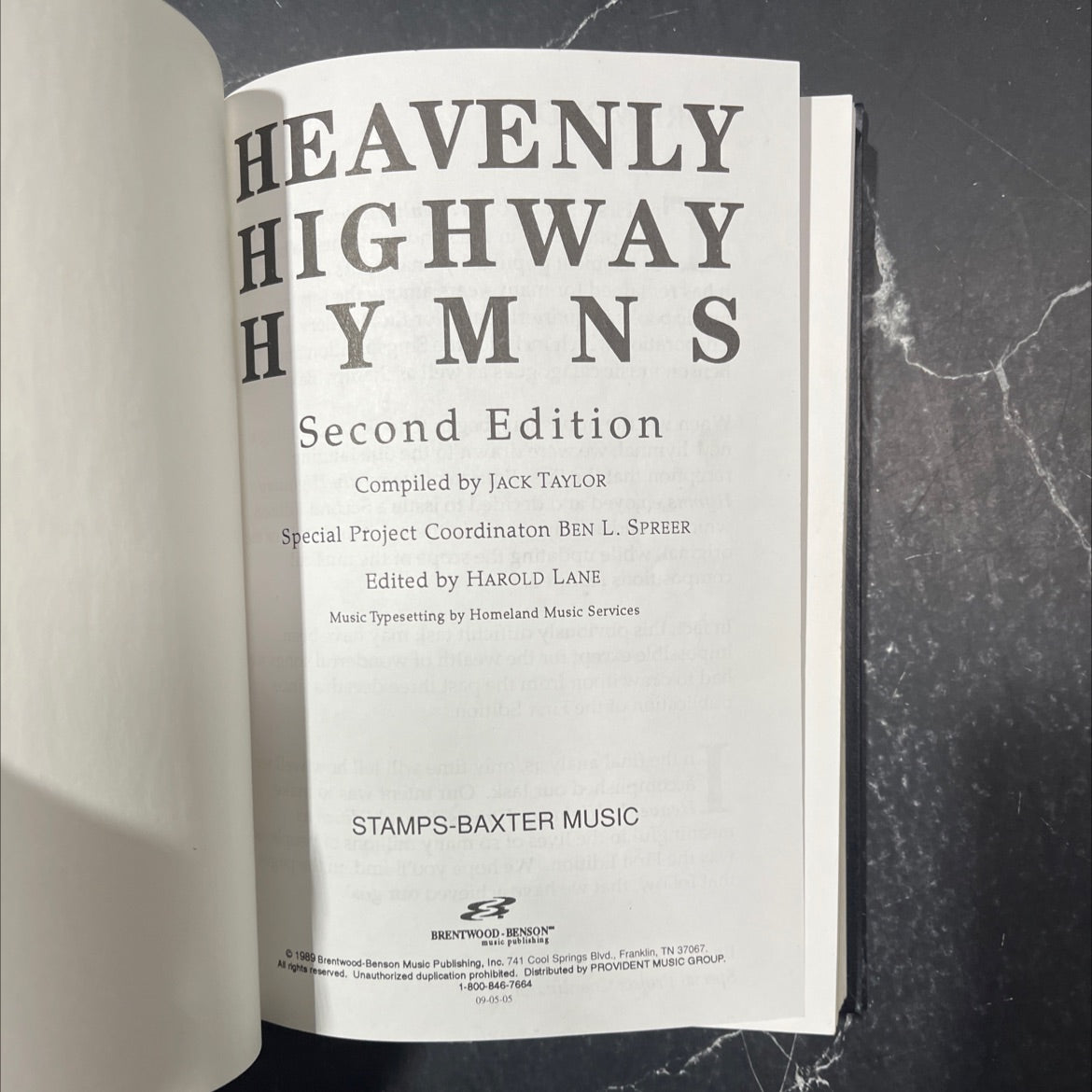 heavenly highway hymns book, by jack taylor, 1989 Hardcover image 2