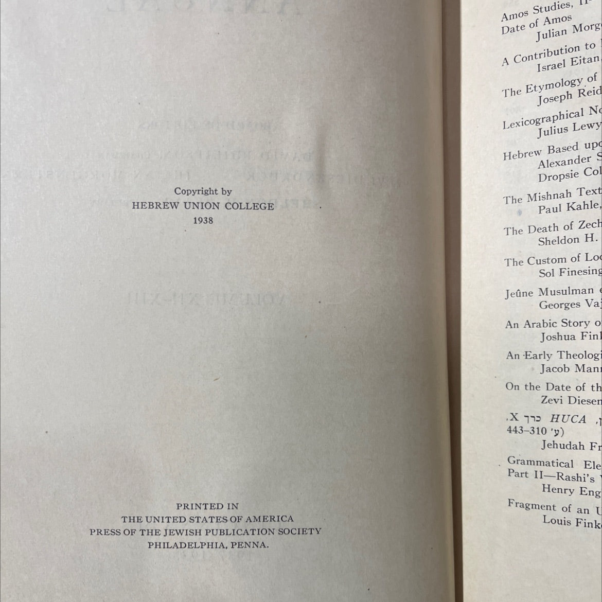 hebrew union college annual book, by david philipson, zevi diesendruck, julian morgenstern, sheldon h. blank, 1938 image 3