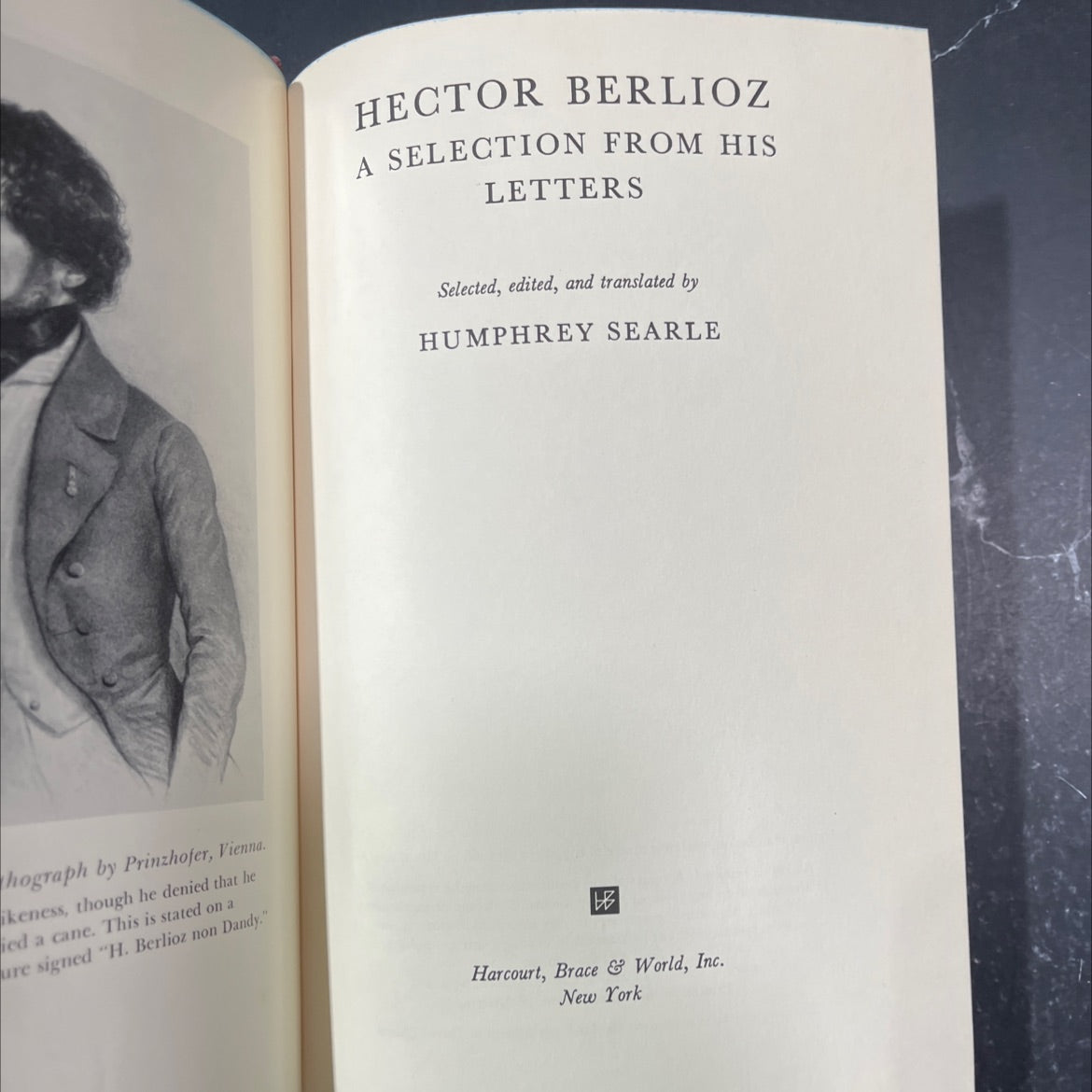 hector berlioz a selection from his letters book, by humphrey searle, 1966 Hardcover image 2
