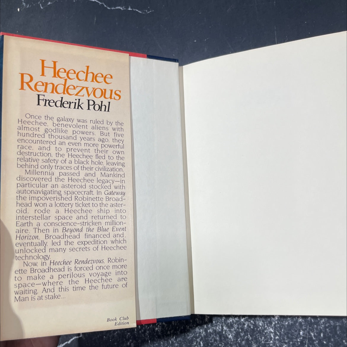 heechee rendezvous book, by Frederik Pohl, 1984 Hardcover image 4