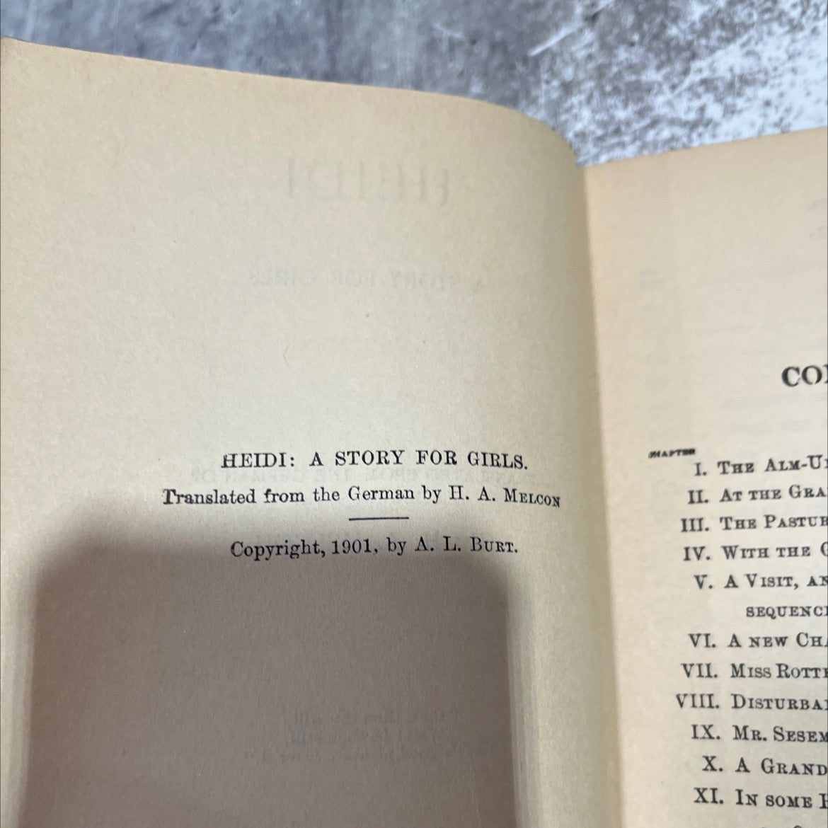heidi a story for girls book, by johanna spyri, 1901 Hardcover image 3