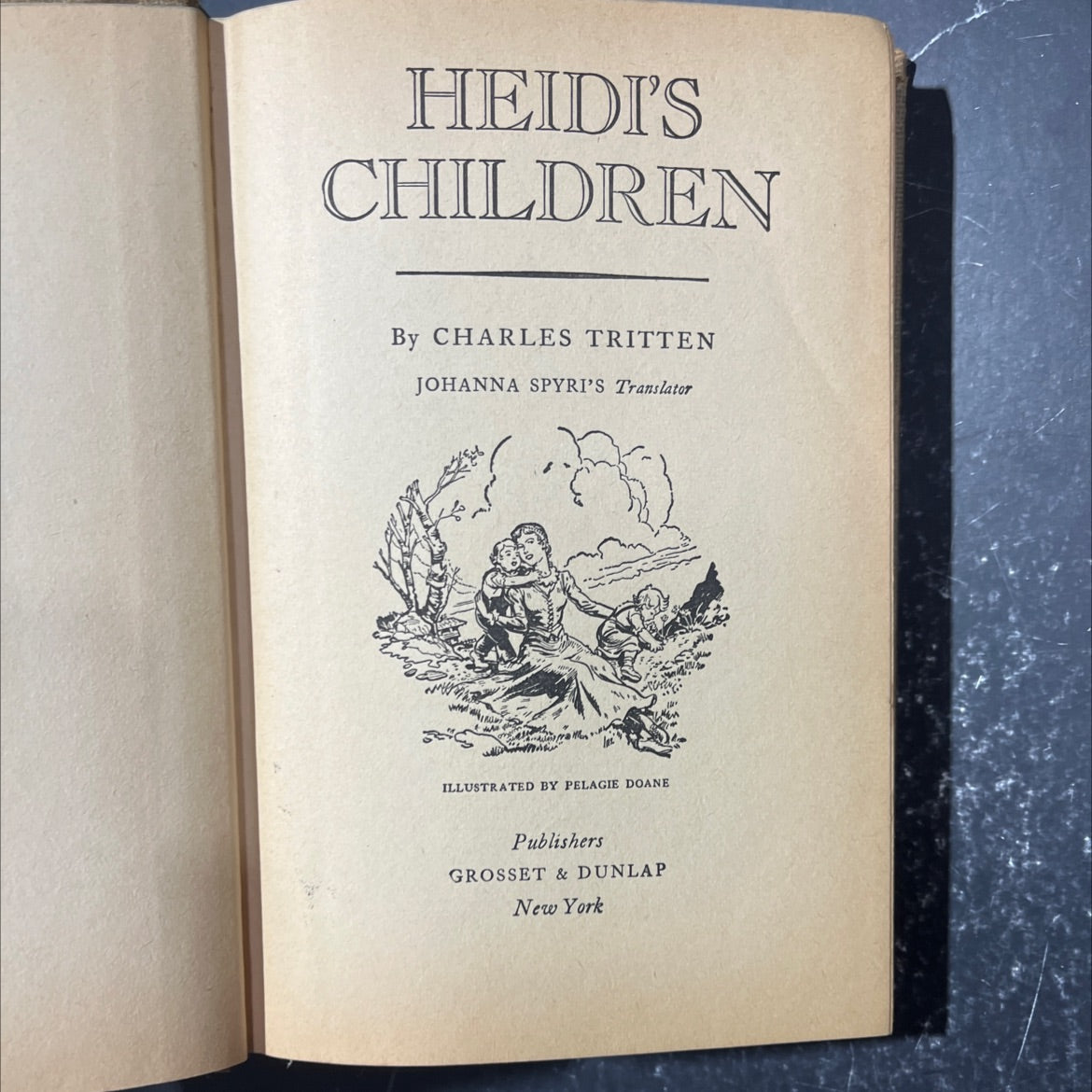 heidi's children book, by charles tritten, 1939 Hardcover image 2