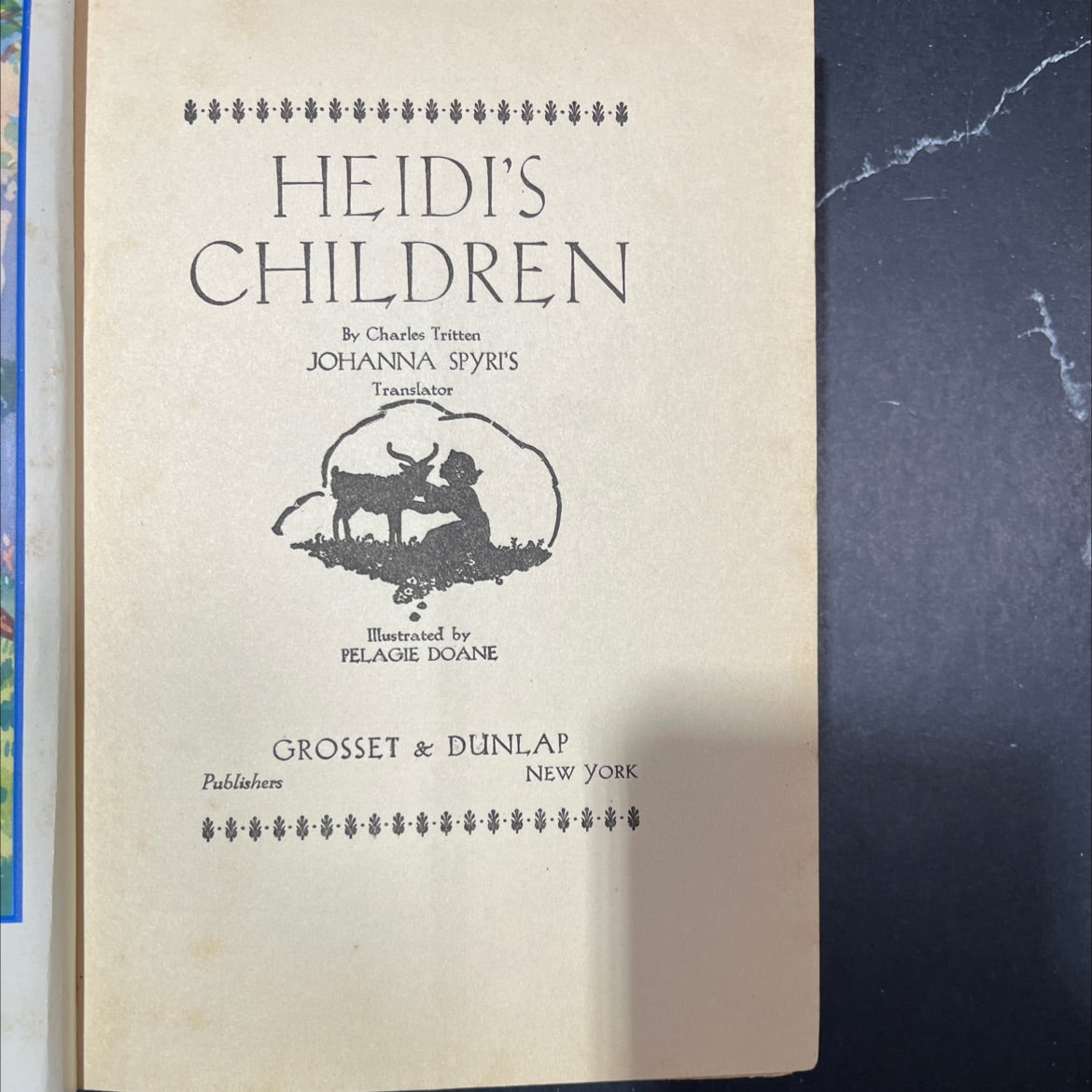 heidi's children book, by charles tritten, 1939 Hardcover image 2