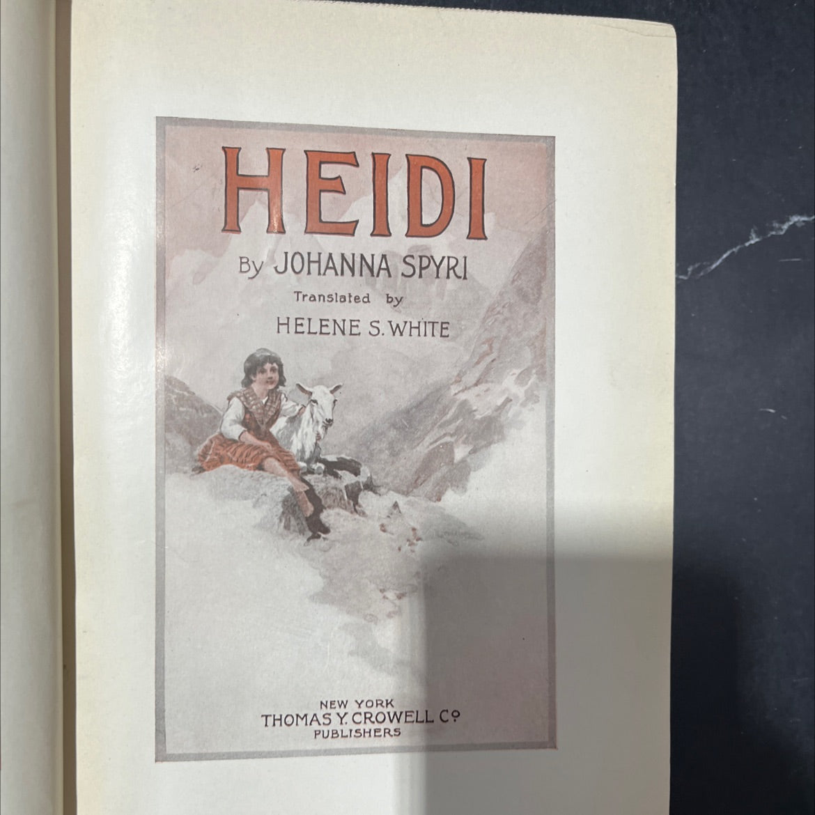 heidi book, by johanna spyri, 1913 Hardcover image 2