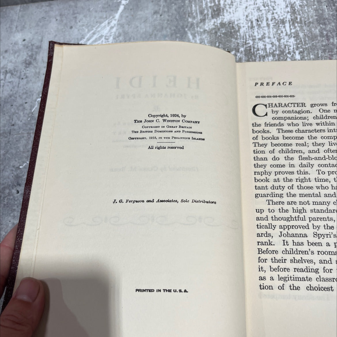 heidi book, by johanna spyri, 1925 Hardcover image 3