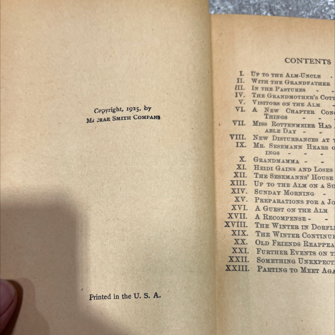 heidi book, by johanna spyri, 1925 Hardcover image 3