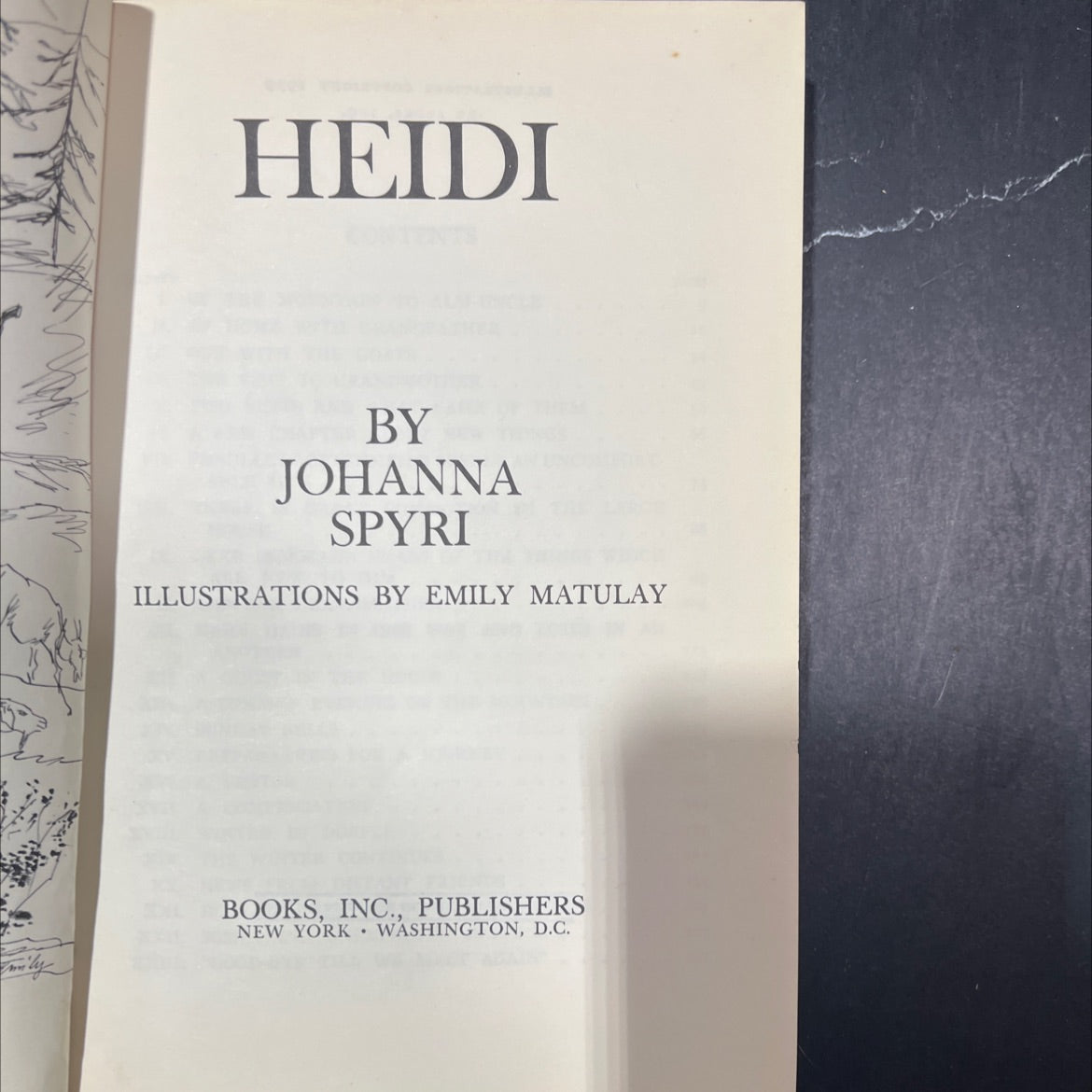 heidi book, by johanna spyri, 1939 Hardcover image 2