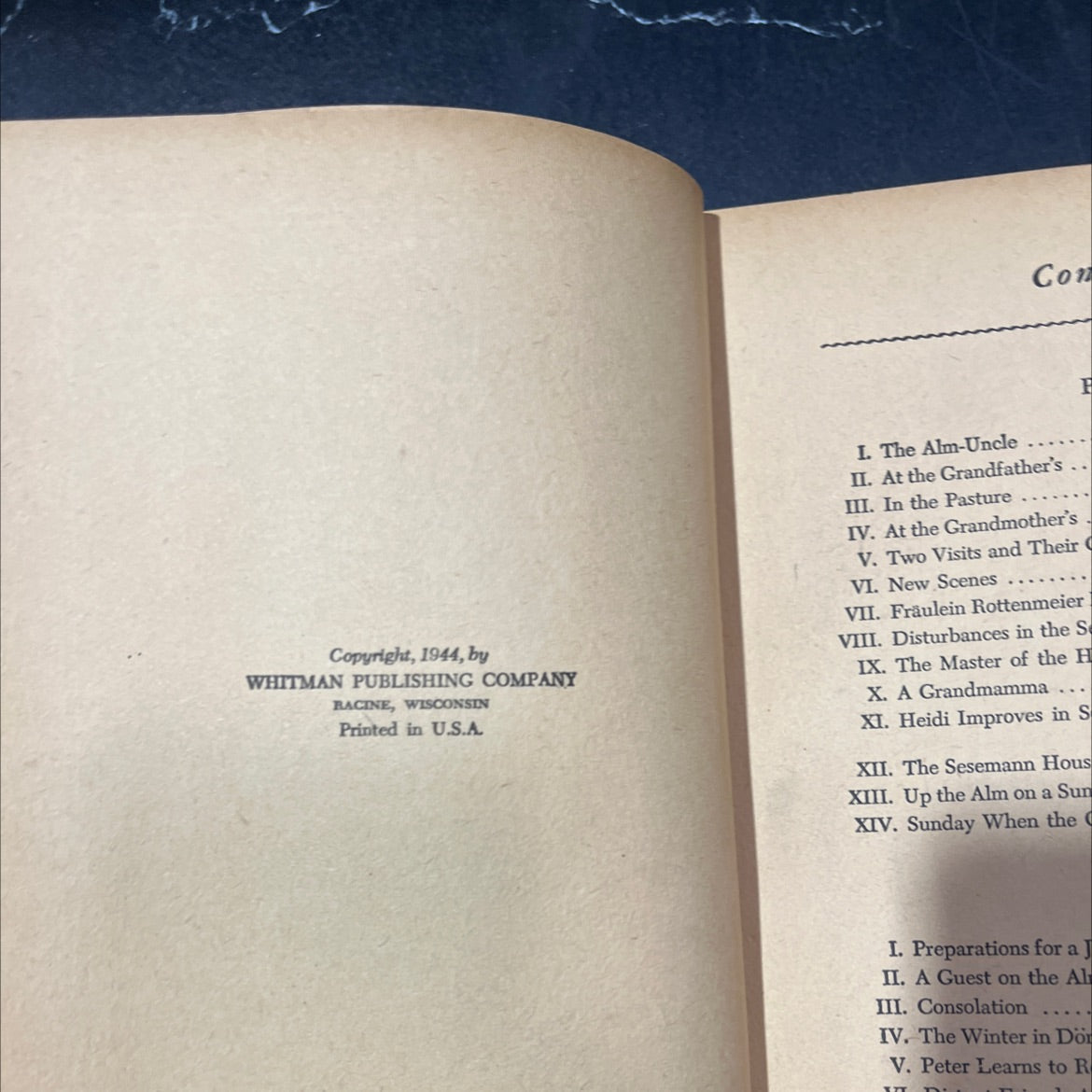 heidi book, by johanna spyri, 1944 Hardcover image 3