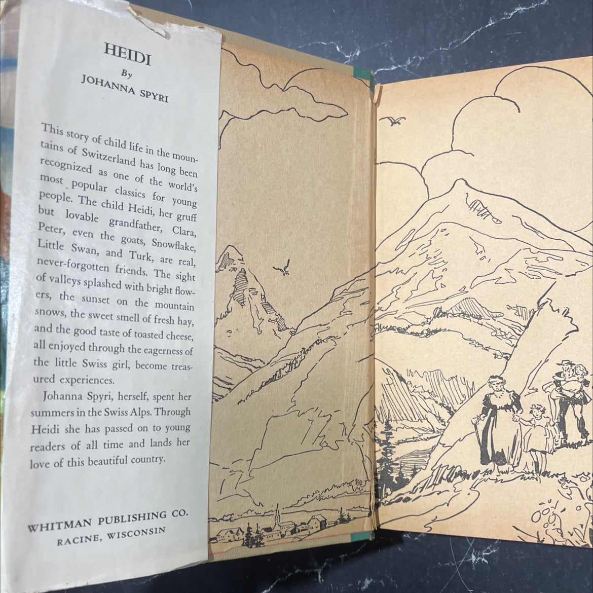 heidi book, by johanna spyri, 1944 Hardcover image 4