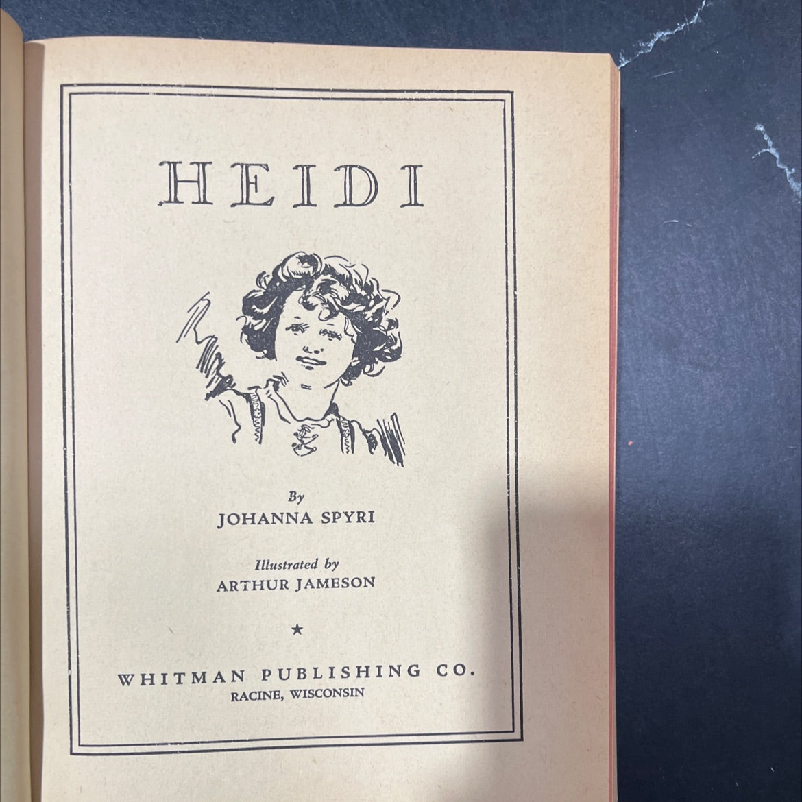 heidi book, by johanna spyri, 1944 Hardcover image 2