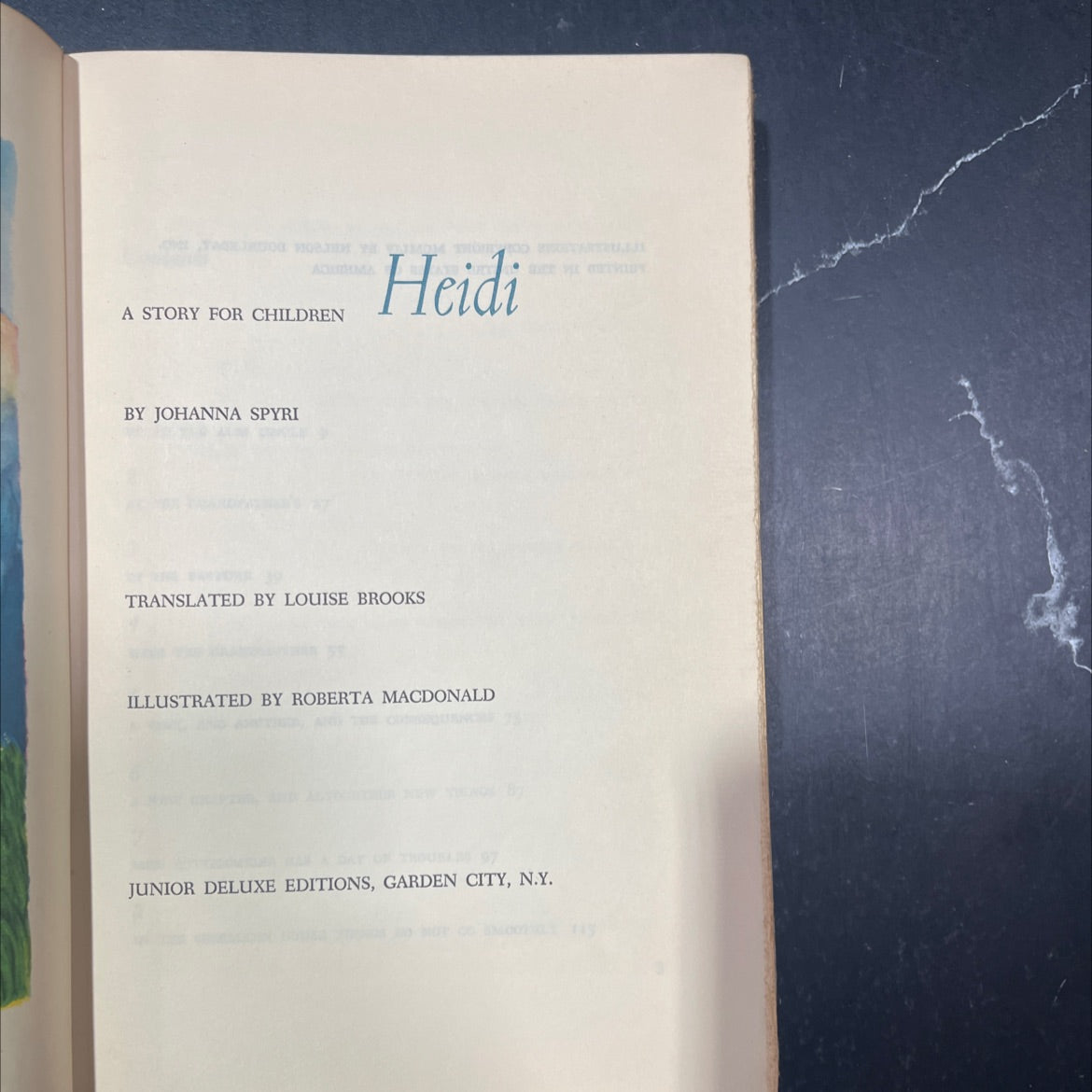 heidi book, by johanna spyri, 1954 Hardcover image 2