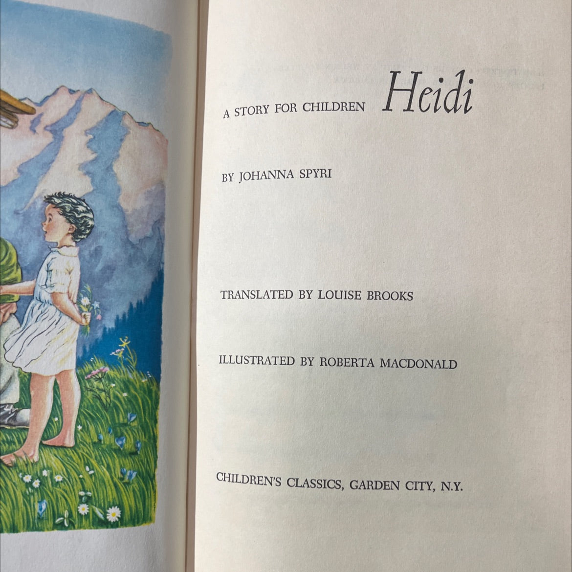heidi book, by johanna spyri, 1954 Hardcover image 2