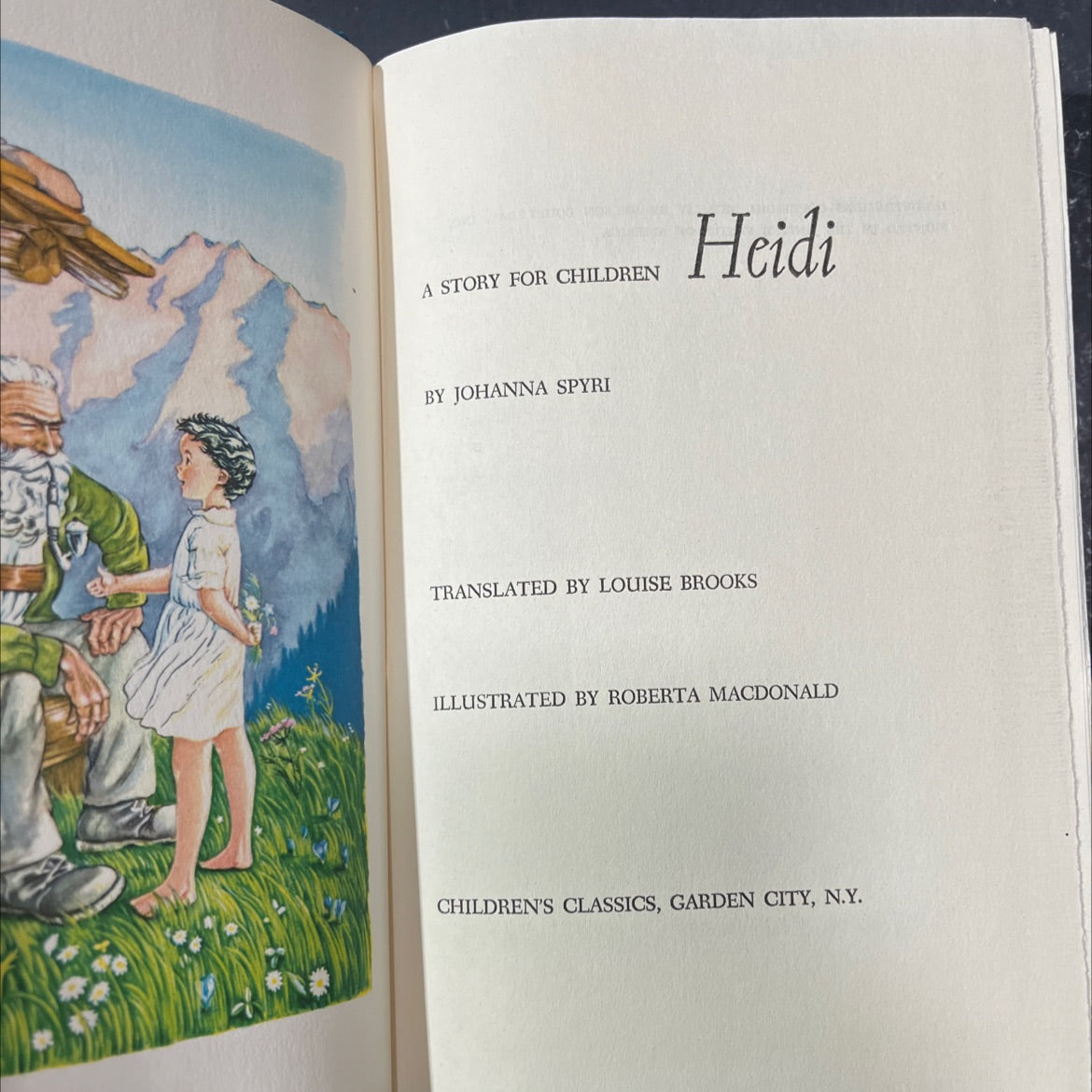 heidi book, by johanna spyri, 1954 Hardcover image 2