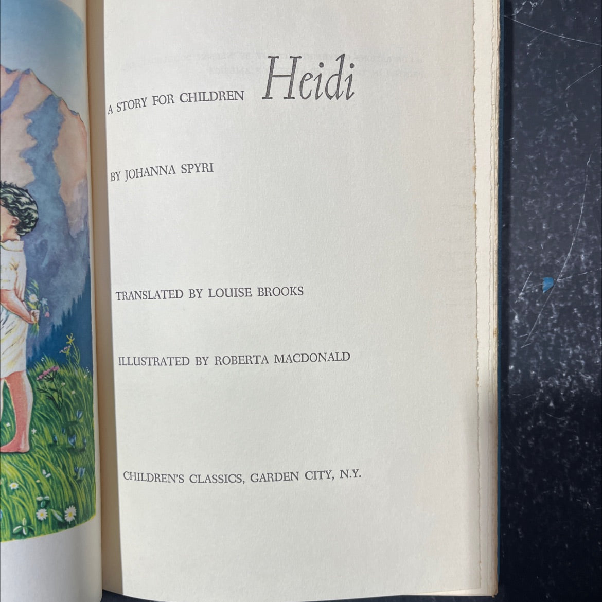 heidi book, by johanna spyri, 1954 Hardcover image 2