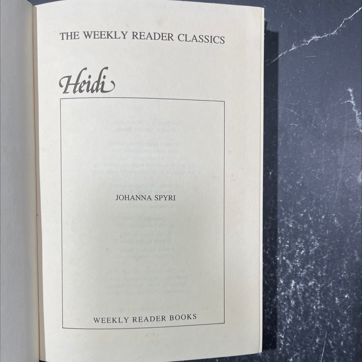heidi book, by johanna spyri, 1983 Hardcover image 2