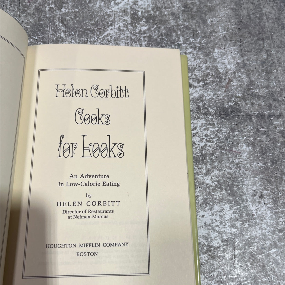 helen corbitt cooks for books an adventure in low-calorie eating book, by helen corbitt, 1970 Hardcover image 2