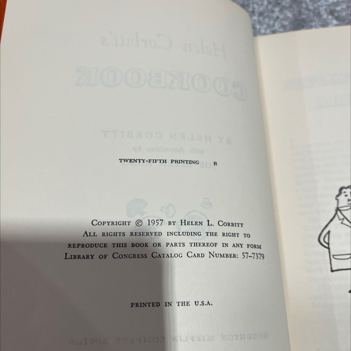 helen corbitt's cookbook book, by helen corbitt, 1957 Hardcover image 3