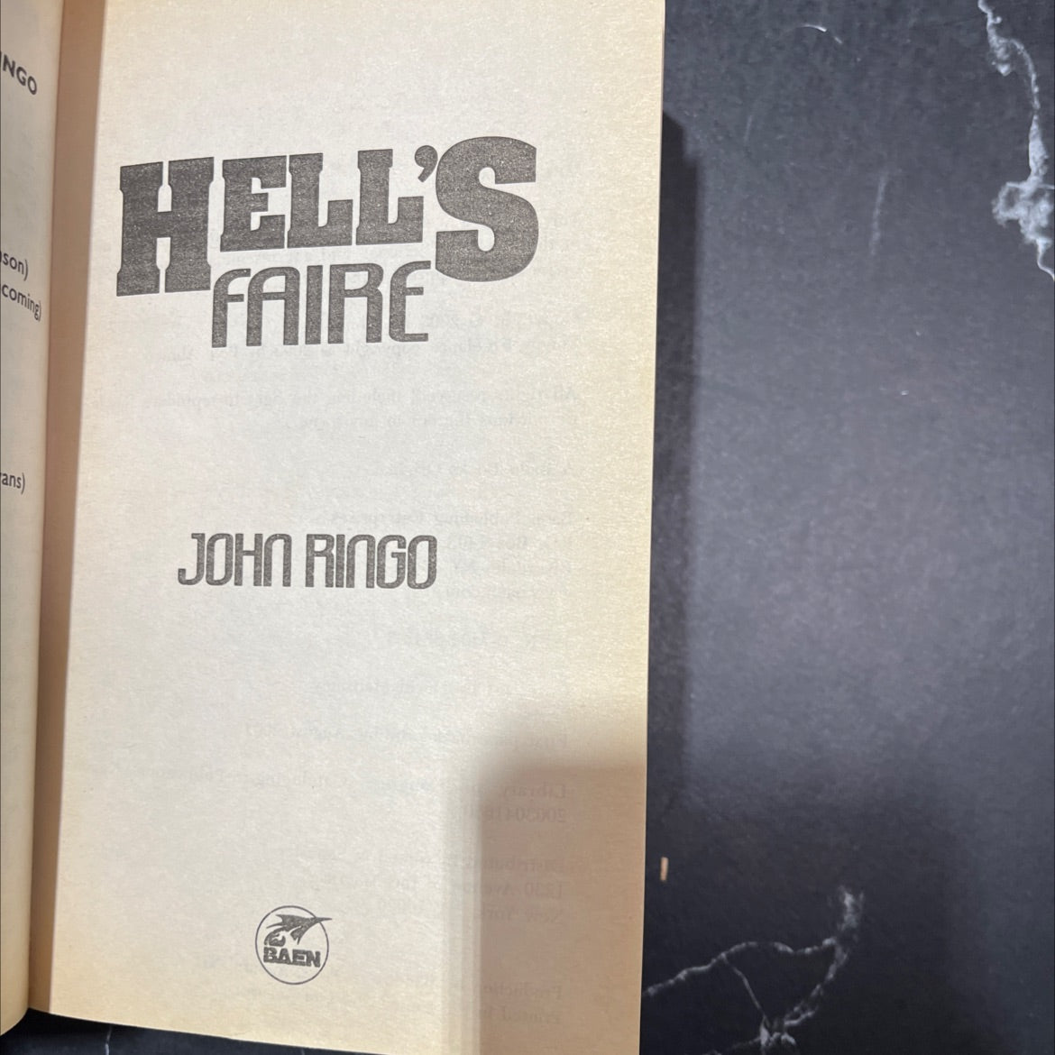 hell's faire book, by john ringo, 2003 Paperback image 2