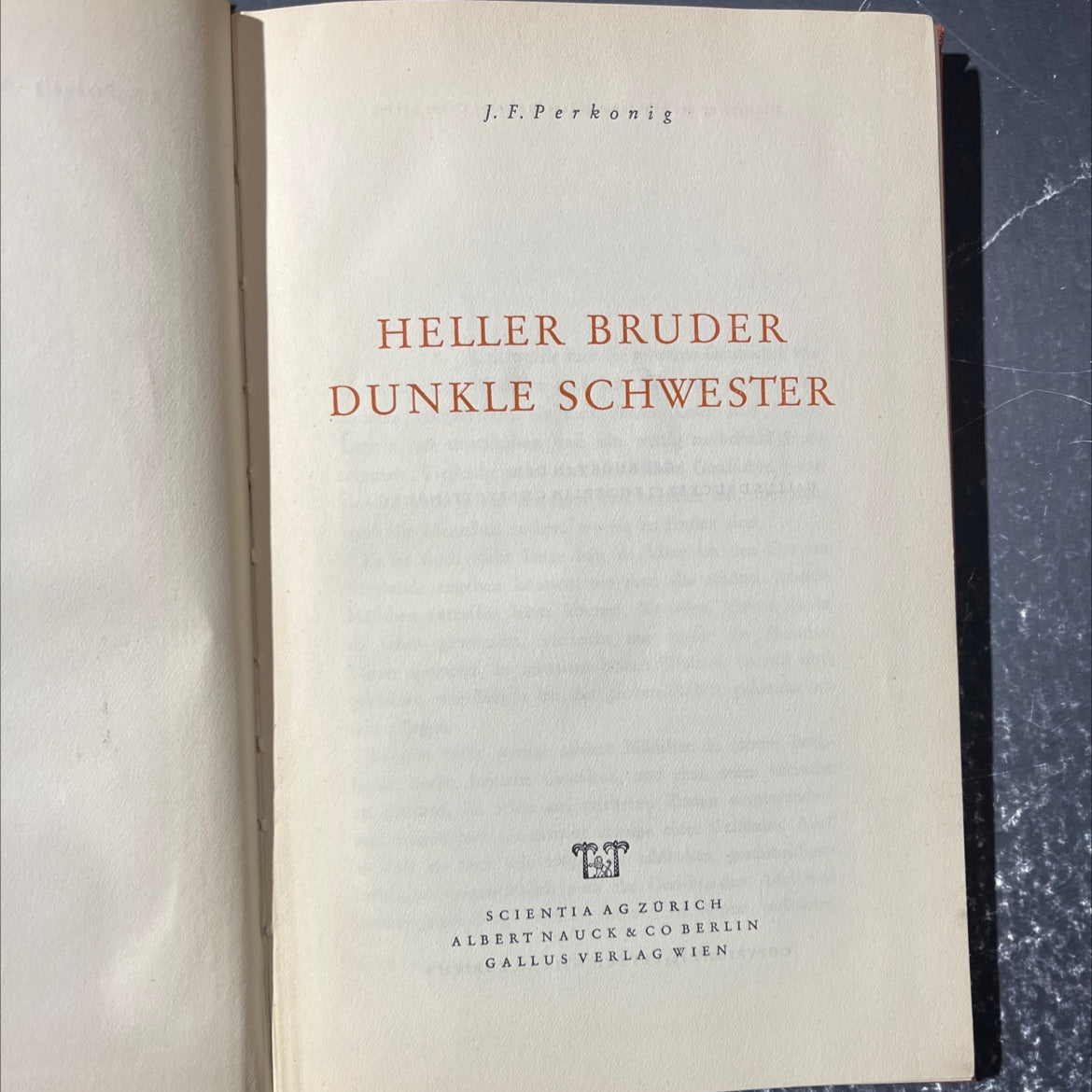 heller bruder dunkle schwester book, by j. f. perkonig, 1951 Hardcover image 2