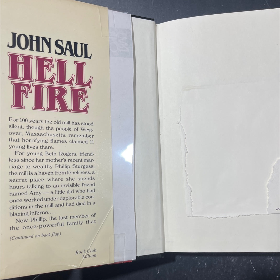 hellfire book, by John Saul, 1986 Hardcover image 4