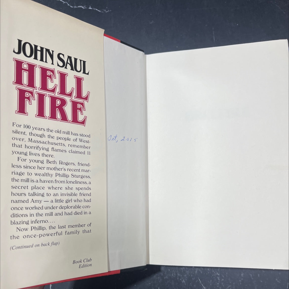 hellfire book, by John Saul, 1986 Hardcover image 4