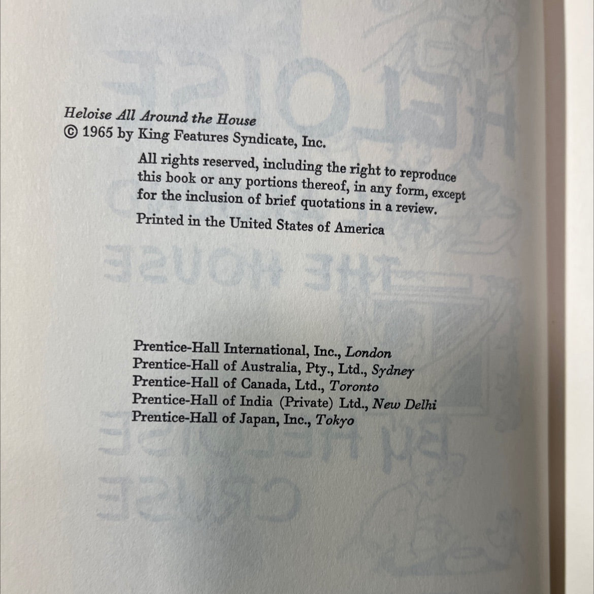 heloise all around the house book, by heloise cruse, 1965 Hardcover image 3