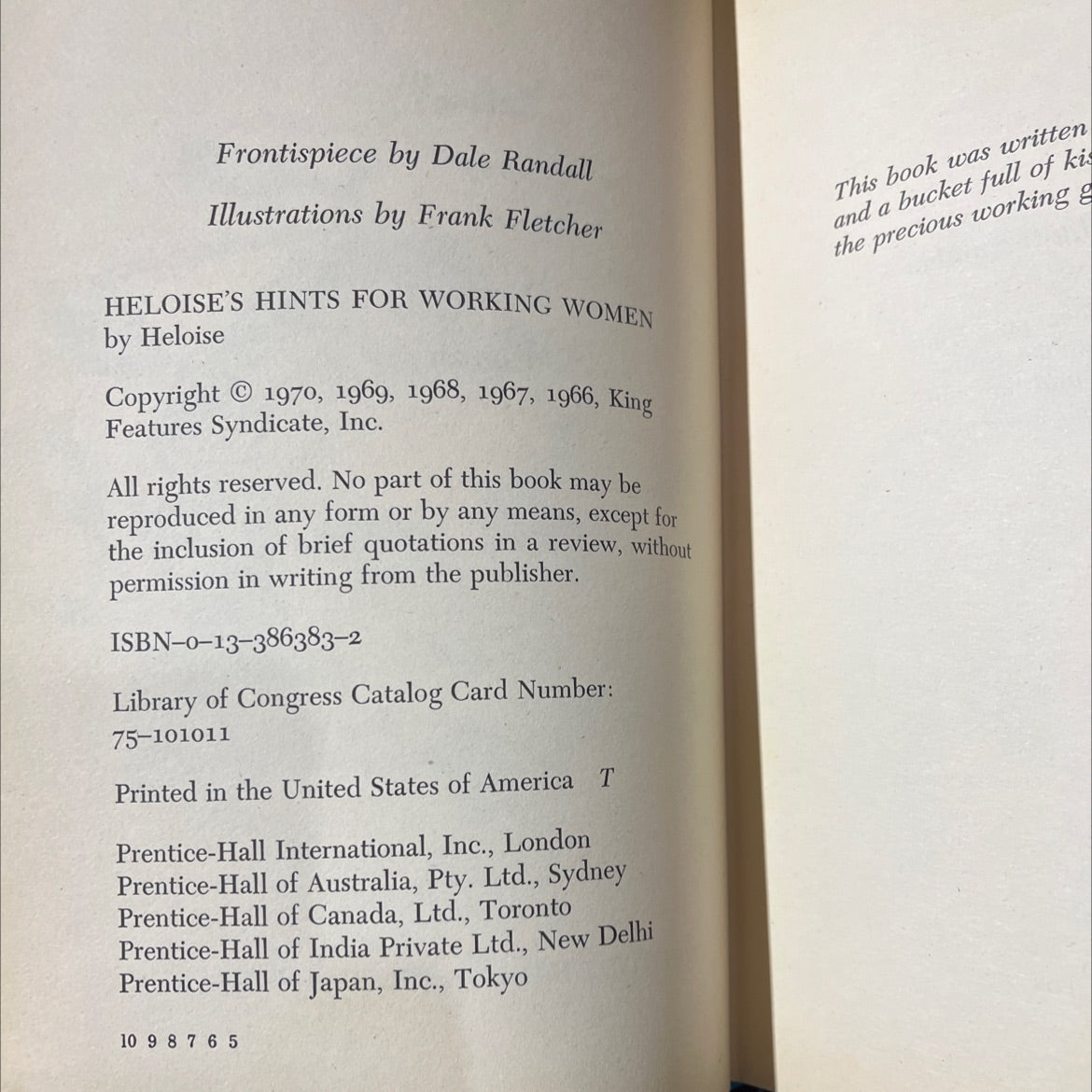 heloise's hints for working women book, by heloise, 1970 Hardcover image 3