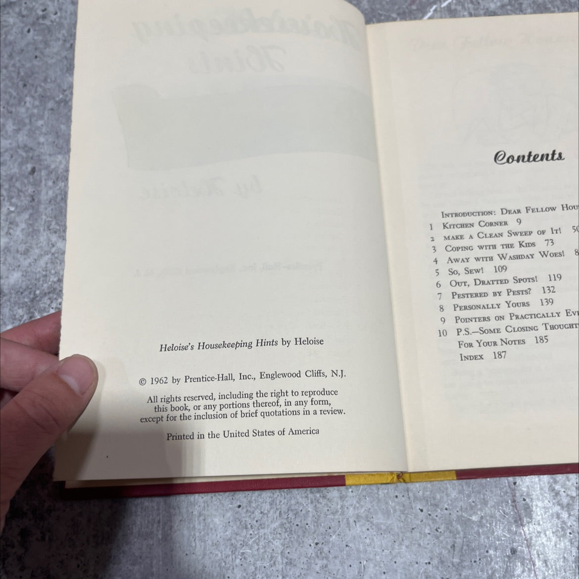 heloise's housekeeping hints book, by heloise, 1962 Hardcover image 3