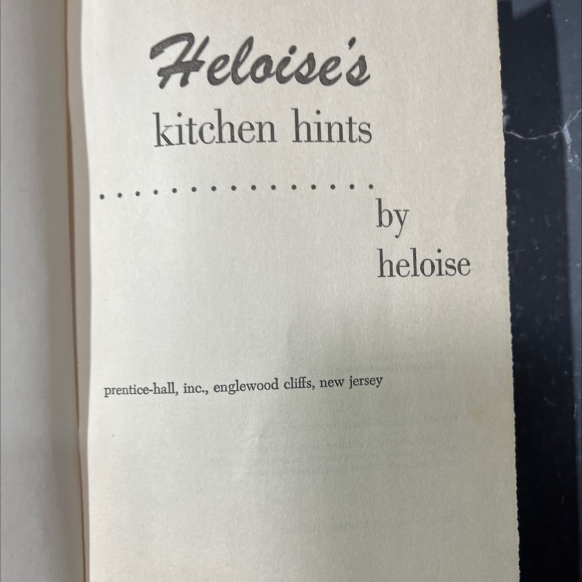 heloise's kitchen hints book, by heloise, 1963 Hardcover image 2