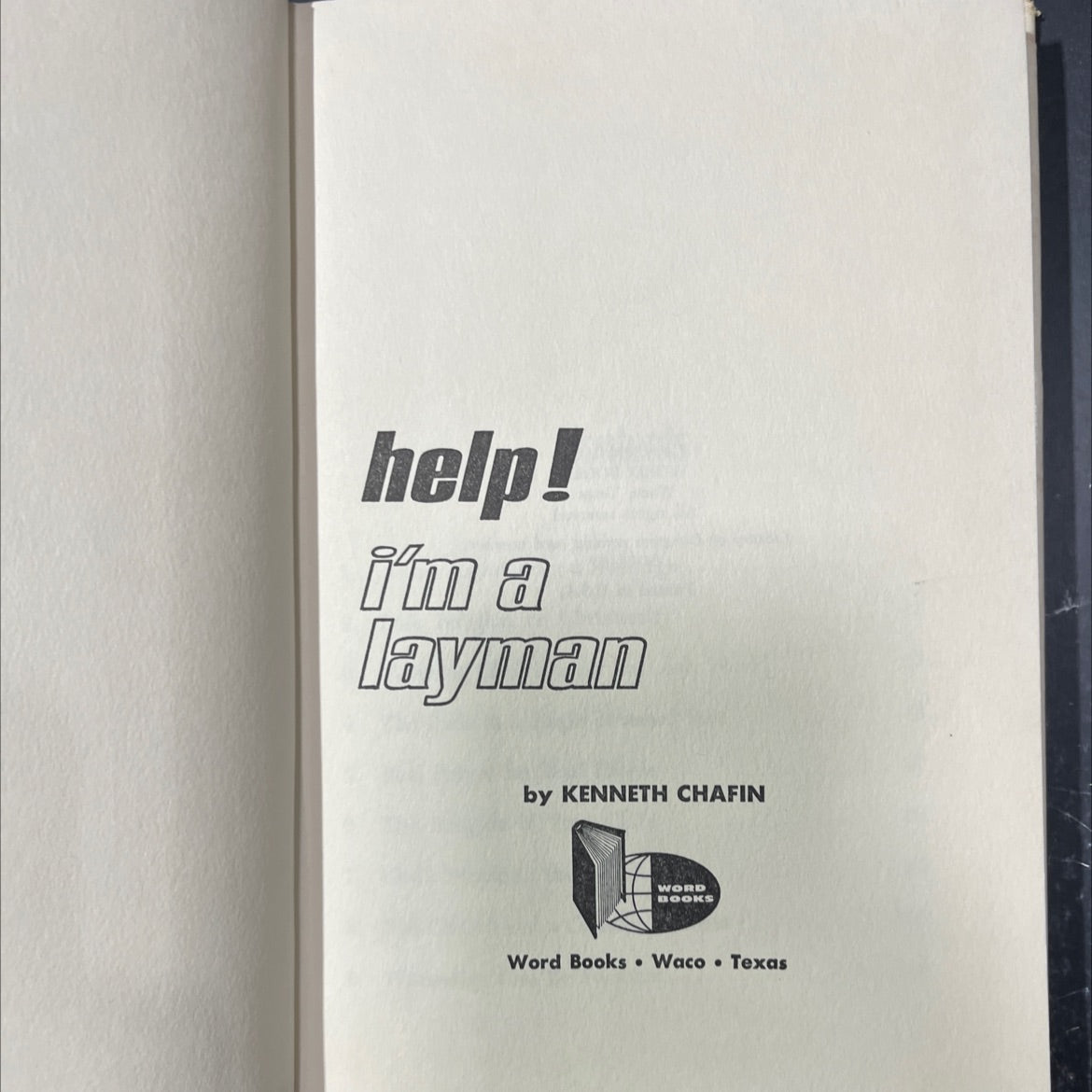 help! i'm a layman book, by kenneth chafin, 1966 Hardcover image 2