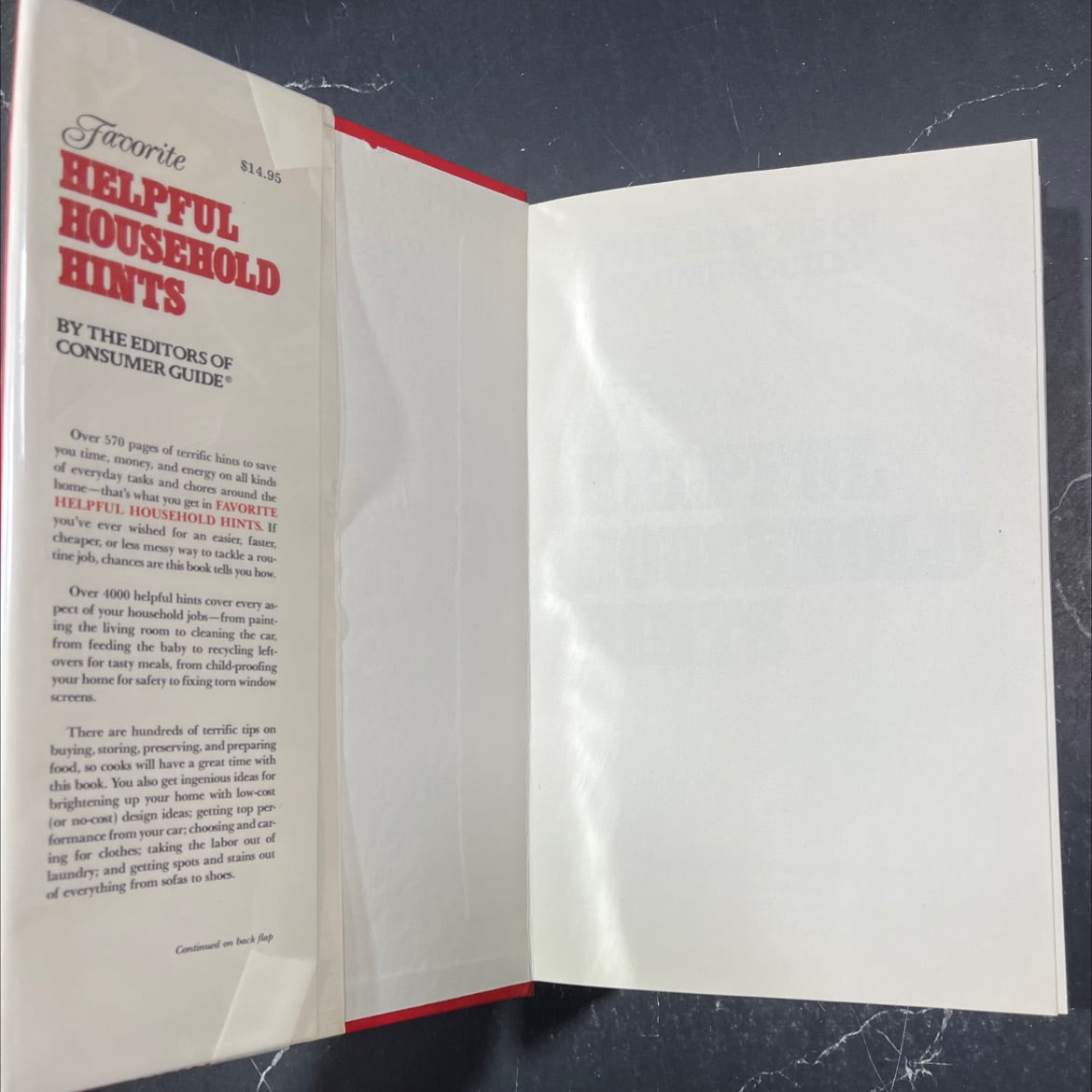 helpful household hints book, by editors of consumer guide, 1986 Hardcover image 4