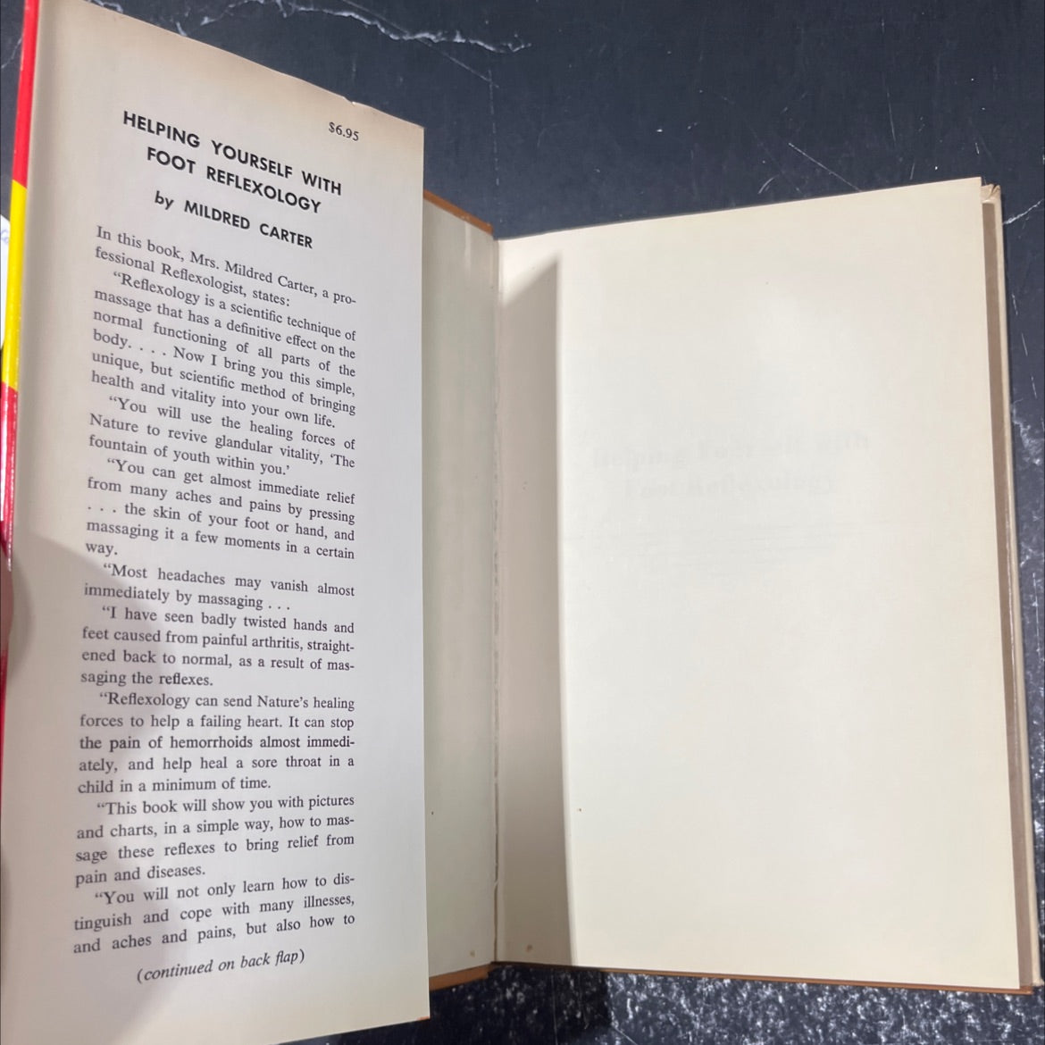 helping yourself with foot reflexology book, by mildred carter, 1969 Hardcover image 4